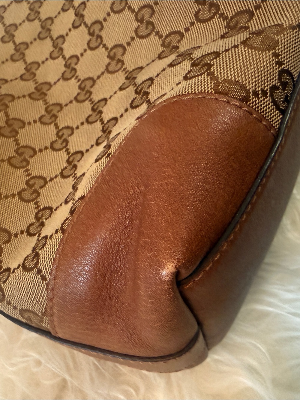 Gucci Tan/Brown GG Canvas Hobo Bag - Picture 9 of 14